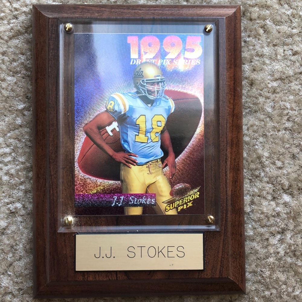1995 JJ Stokes UCLA/49ers Football Card Plaque